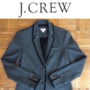 J. Crew Grey Blazer with Black Piping